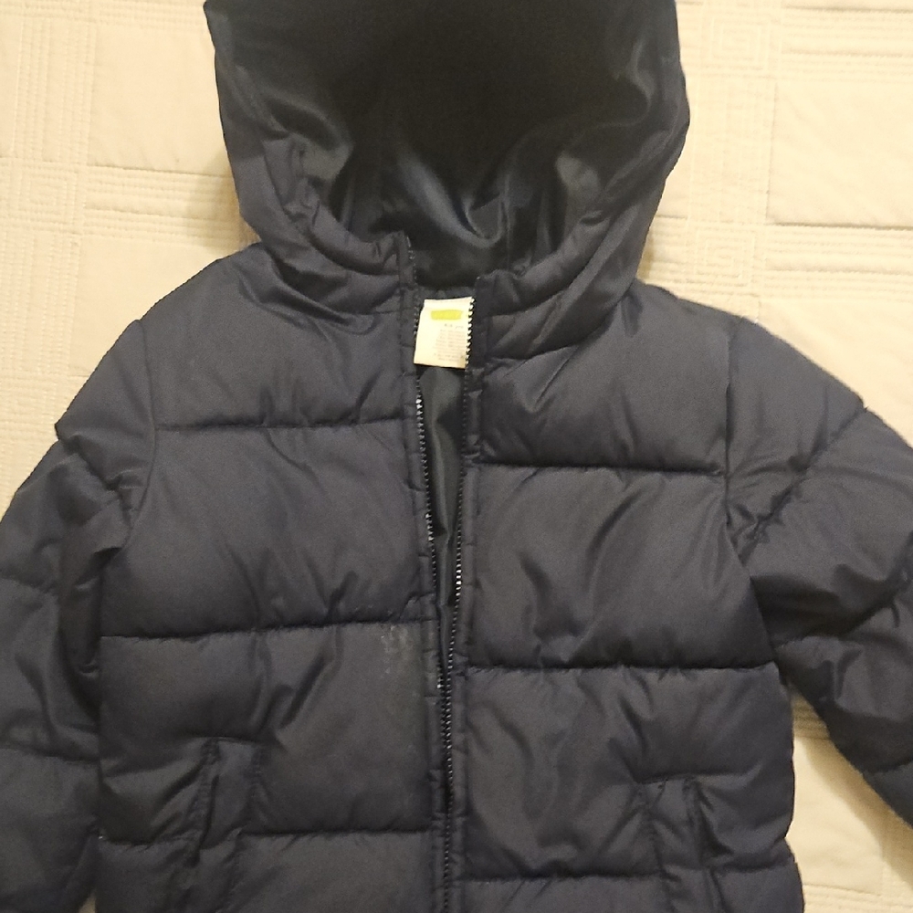 Navy Hooded Puffer Jacket